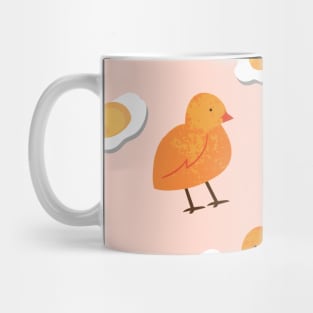 Cute Chicken and Egg Yolk Nursery Pattern Mug